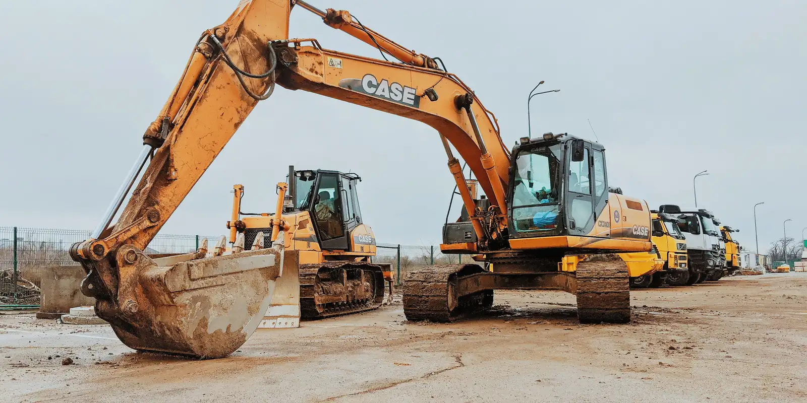 Excavation fleet equipment lineup in Orlando